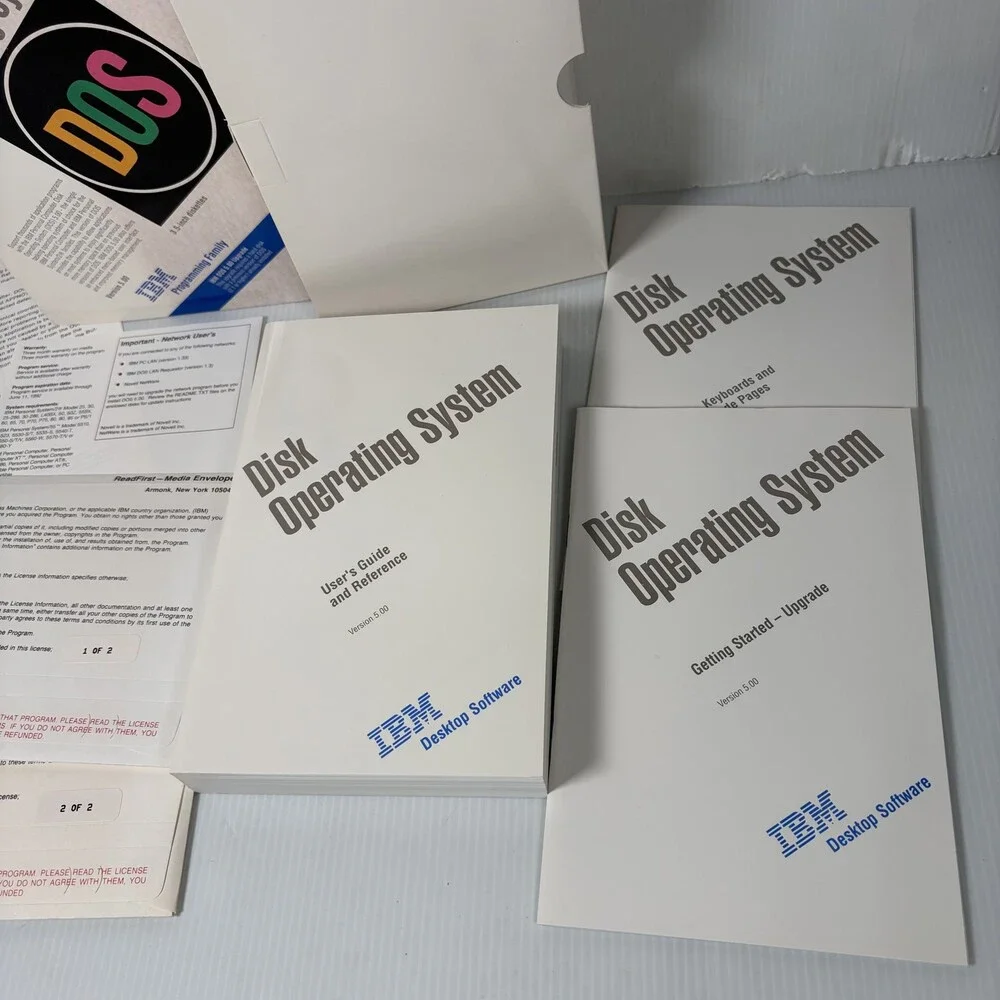 Vintage IBM DOS 5.0 Upgrade Kit Disk Operating System Software 3.5